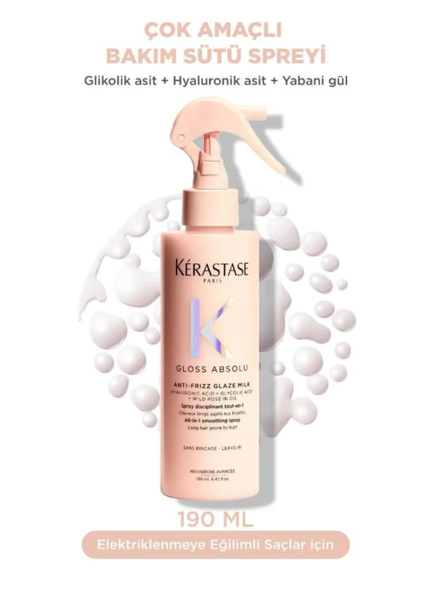 Kérastase Gloss Absolu Elektriklenmeye Eğilimli Saçlar Için Çok Amaçlı Bakım Sütü Spreyi 190 ML